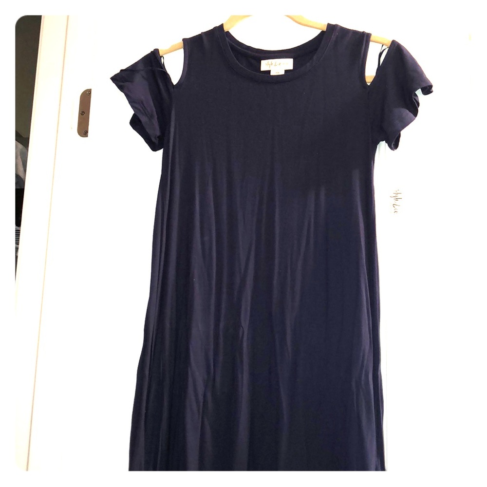 Navy, shift dress!